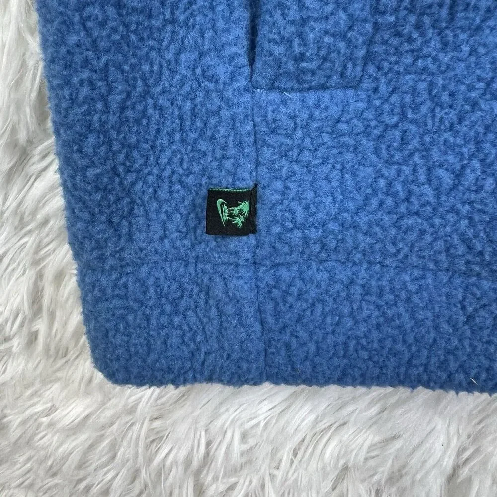 Nike x Lebron James Sherpa Mens Button Up Jacket Fleece‎ Blue DA6707-469 Size M